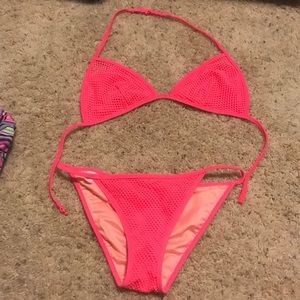 Pink Victoria’s Secret swim suit